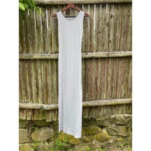 Open Back Gray Maxi w/ Slit - sz M